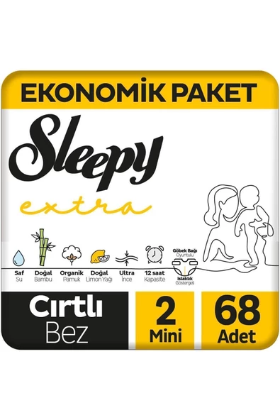 Sleepy Çocuk Bezi 2li Ekstra No:2 3-6 68 Li