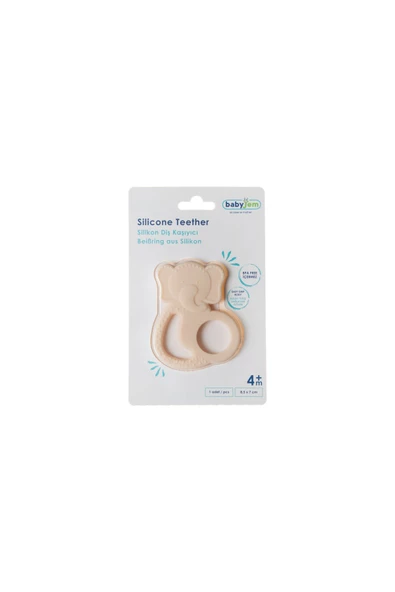 Babyjem Silikon Fil Diş Kaşıyıcı Ekru - Bpa Free - 6