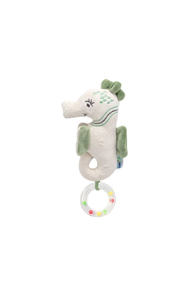 Babyjem Çıngıraklı Deniz Atı 818 Mint Yeşili 15x8 cm - 2