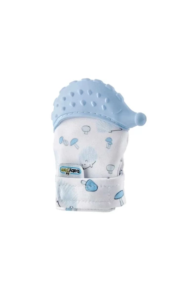 Babyjem 2'li Diş Kaşıma Seti Diş Kaşıyıcı Kirpi Eldiven Diş Kaşıyıcı Ahtapot Mavi - 3