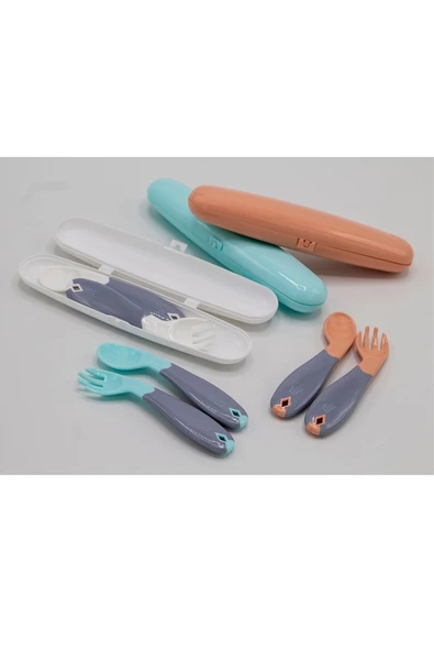 Babyjem Saklama Kutulu Çatal Kaşık Seti - Resim 2