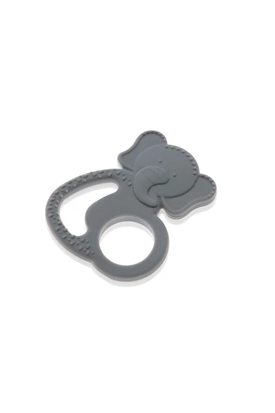 Babyjem Silikon Fil Diş Kaşıyıcı Gri - Bpa Free - 4