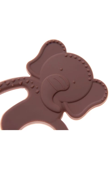 Babyjem Silikon Fil Diş Kaşıyıcı Latte - Bpa Free - 2