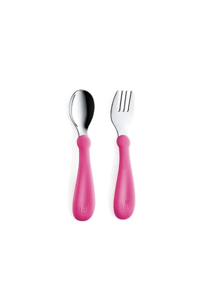 Babyjem Cam Rende + Dökülmeyen Tabak Pembe + Paslanmaz Çelik Çatal Kaşık Seti Pembe - 4