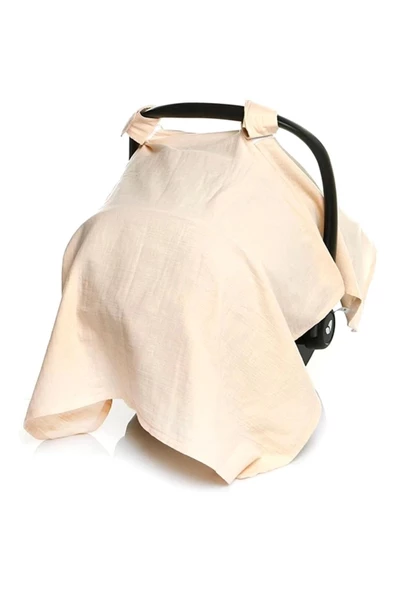 Babyjem Bürümcük Ana Kucağı Örtüsü Ve Çok Amaçlı Battaniye Somon - Resim 3