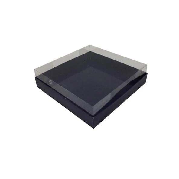 Asetat Kapaklı Karton Kutu Havlu Kutusu 20X20X5  CM (10 Adet)  Lacivert