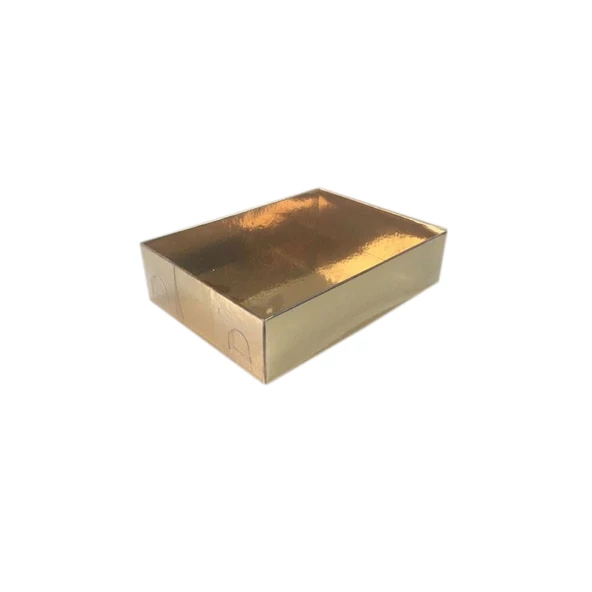 Asetat Kapaklı Karton Kutu 9x12x3 CM (25 Adet)  Gold
