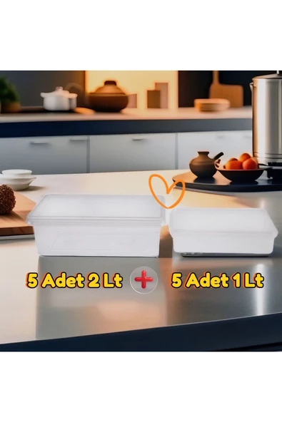 SUPERCUPP Plastik Kendinden Kilitli- Kapaklı Saklama Kabı Gıda&Yemek&Derin Dondurucu&Hobi&Oyuncak&Takı&Malzeme - 2
