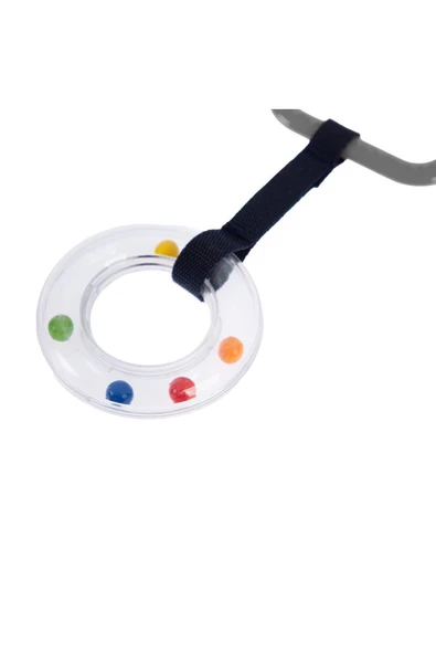 Babyjem Çıngıraklı Puset Halkası 877 Gri - 3