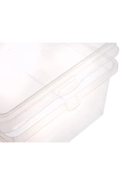SUPERCUPP Plastik Kendinden Kilitli- Kapaklı Saklama Kabı (Gıdaya Uygun - Hava Almaz) 2 Litre - 5 Adet - 5