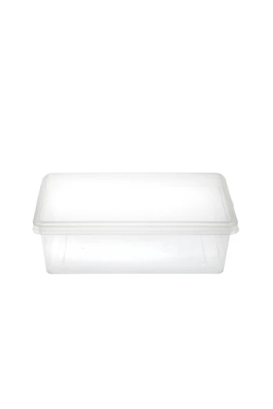 SUPERCUPP Gri-1 Litre 10 Adet Plastik Kendinden Kilitli- Kapaklı Saklama Kabı (Hava Almaz) - 6