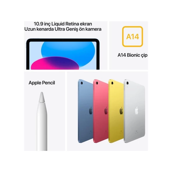 Apple iPad 10.nesil 64GB 10.9 Wi-Fi Gümüş Tablet (Apple Türkiye Garantili) - 6
