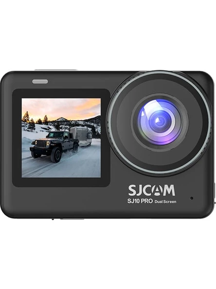 SJCAM SJ10 Pro Dual Screen 20MP 5G WiFi 4K60 UHD 8X Dijital Zoom 154° FPV Dinamik Lens Geniş Açı 2.33 inç Çift Ekranlı