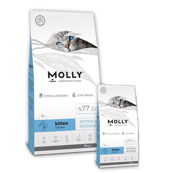 Molly Tavuklu Yavru Kedi Maması 2 Kg