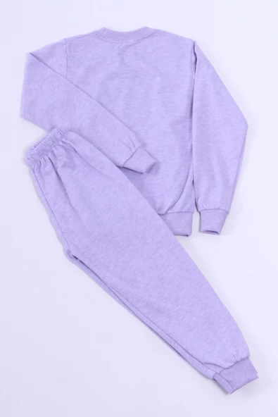 KIZ ÇOCUK EŞOFMAN TAKIMI AYICIK BASKILI RİBANALI E14 - 4