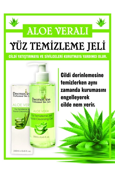 Dermosline  Aloe Veralı Yüz temizleme Jeli