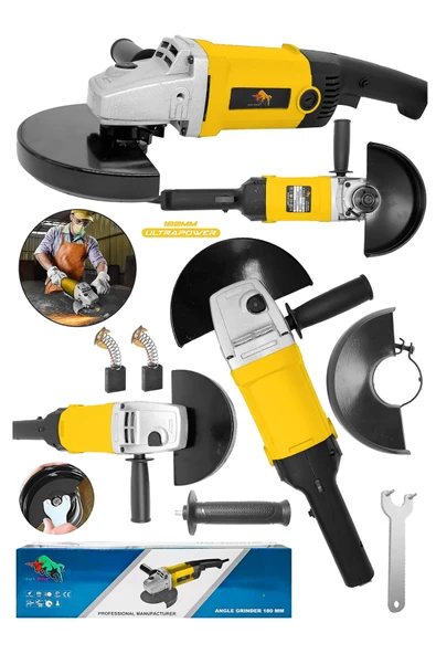 DAFLONG Büyük Boy 180mm Taşlama Makinesi Metal Kesme Spiral Jet Taşı 180mm Taş-SARI - 2