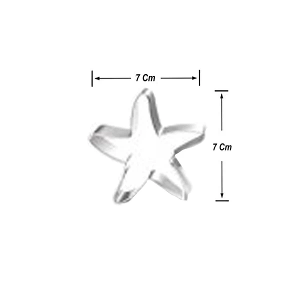 Kek Kurabiye Ve Pasta Kalıbı Metal Şekilli Yıldız Model 7 CM - 2