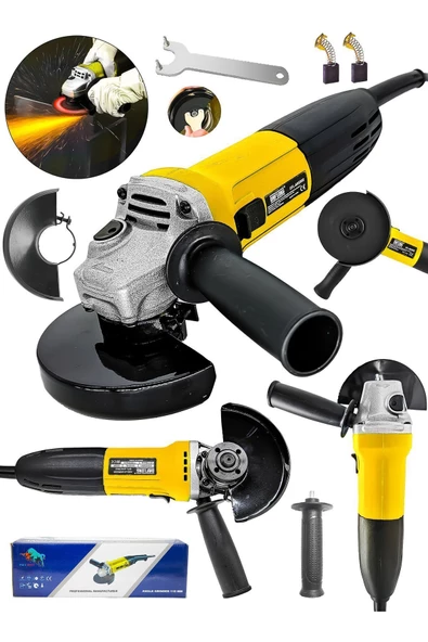 DAFLONG Avuç Içi Taşlama Makinası Yandan Tetikli 115mm-sarı