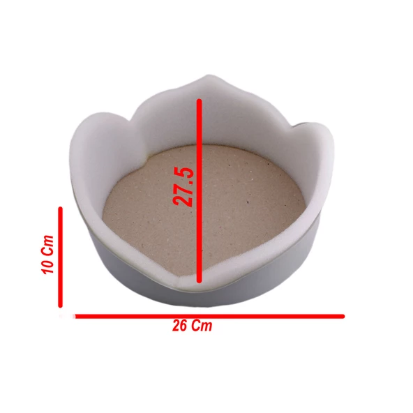 Plastik Havlu Ve Tesbih Kutusu Prenses 26X27X10 Cm   Gümüş - 2