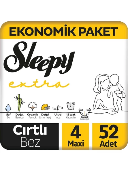 Sleepy Çocuk Bezi 2li Ekstra No:4 7-14 52 Li