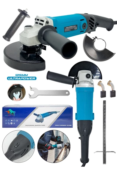 DAFLONG Avuç Içi Taşlama Makinası 6 Kademeli Uzun Kuyruk Devir Ayarlı 125 Mm-MAVİ - 2