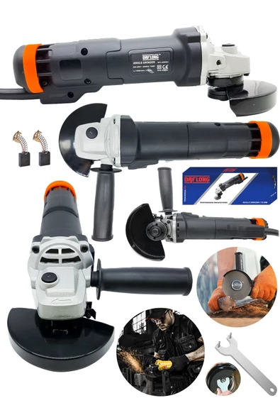 DAFLONG Profesyonel 800 Watt Bakır Sargılı 115 mm Metal Şanzıman Avuç İçi Taşlama Spiral