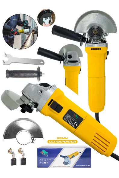 DAFLONG Avuç İçi Taşlama Yandan Tetikli 115 mm-SARI - 2