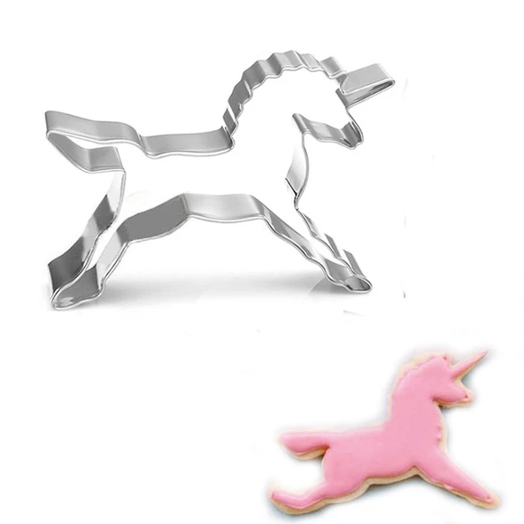 Unicorn Kek Kurabiye Ve Pasta Kalıbı Metal 8.5X8.5 CM