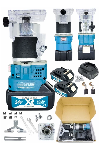 DAFLONG Italy  Şarjlı Çift Akülü Freze Makinesi Kenar Traşlama Makinası - 2