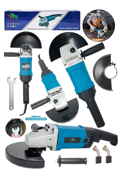 DAFLONG Büyük Boy 180mm Taşlama Makinesi Metal Kesme Spiral Jet Taşı 180mm Taş-MAVİ - 2