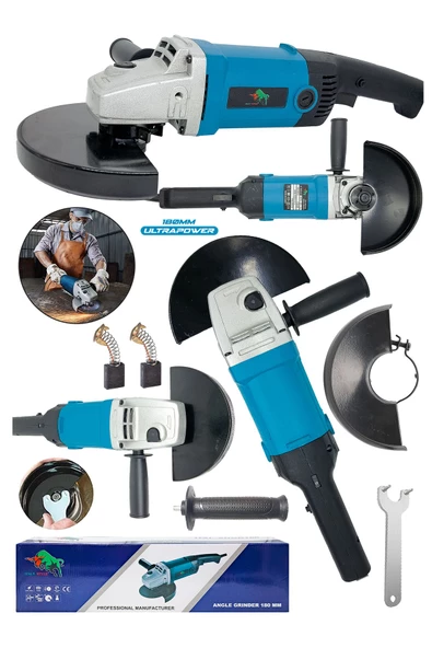 DAFLONG Büyük Boy 180mm Taşlama Makinesi Metal Kesme Spiral Jet Taşı 180mm Taş-MAVİ