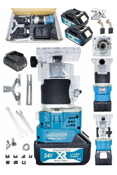 DAFLONG Italy  Şarjlı Çift Akülü Freze Makinesi Kenar Traşlama Makinası