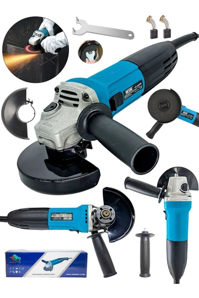 DAFLONG Avuç Içi Taşlama Makinası Yandan Tetikli 115 Mm-mavi - 2