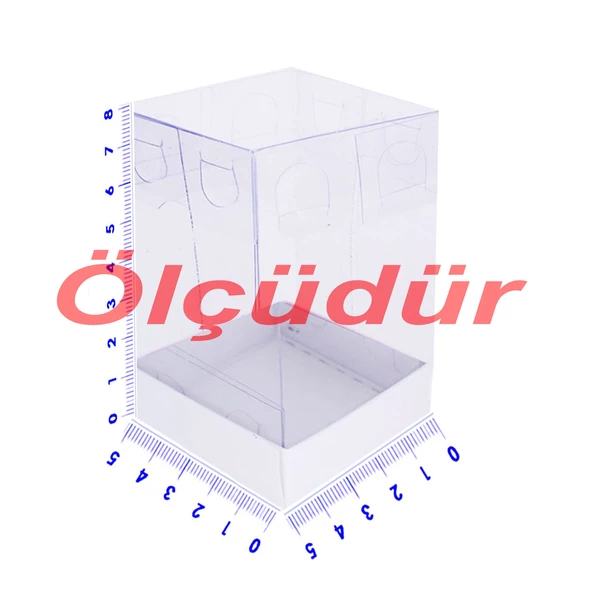 Asetat Kutu Altı Karton 5X5X8 CM (50 Adet)  Mavi - 2