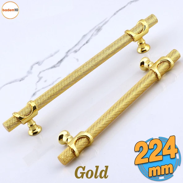 Arsin Gold Altın Metal Kulp 224 mm Mobilya Çekmece Mutfak Dolabı Dolap Kulpları Kulpu Kulpları