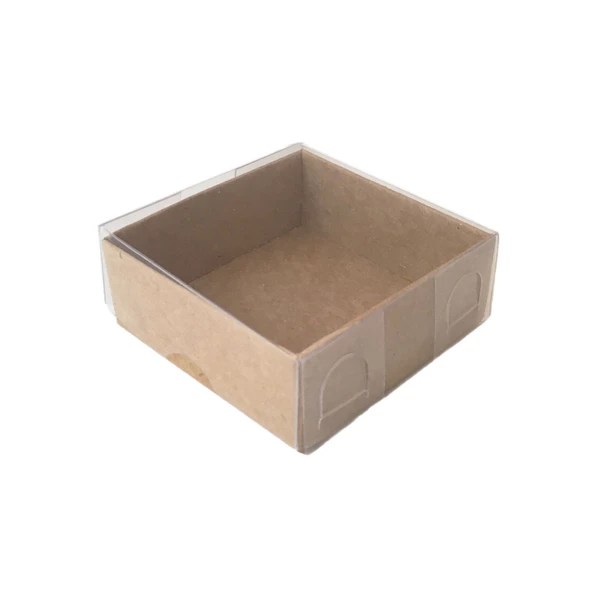 Asetat Kapaklı Karton Kutu 6X6X2.5 CM (50 Adet)  Kraft