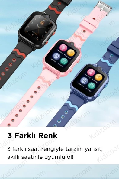Akıllı Çocuk Saati Çift Kameralı Sim Kartlı Gps Konum 4G Görüntülü Konuşma Özellikli Çocuk Saati - 8