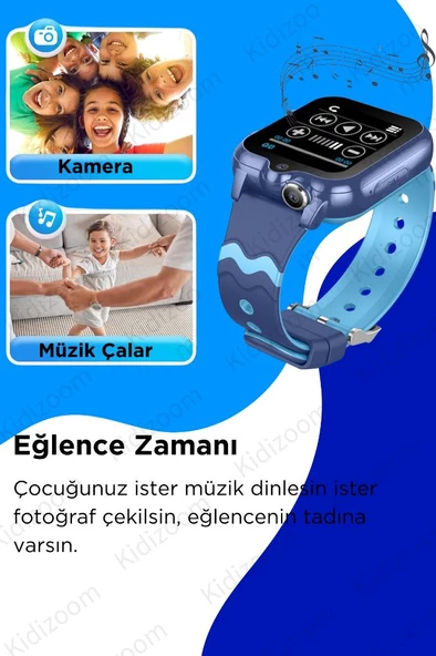 Akıllı Çocuk Saati Çift Kameralı Sim Kartlı Gps Konum 4G Görüntülü Konuşma Özellikli Çocuk Saati - 6