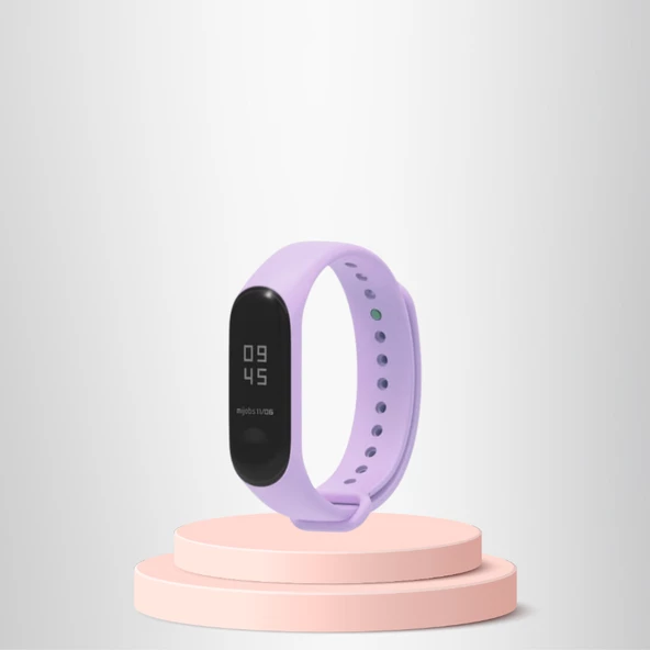 Mi Band 3-4 Uyumlu  Silikon Kordon M3-M4 Uyumlu LİLA