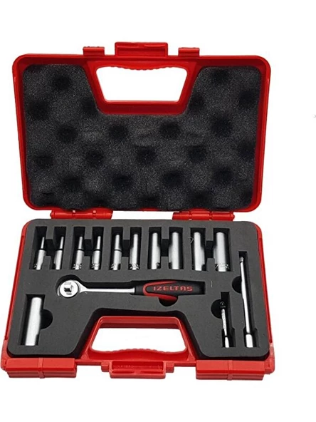 İzeltaş Derin Lokma Anahtar Takımı 1/4" 14 Parça 1107006014 - 2