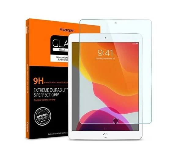 Spigen Apple iPad 10.2" WIFI 9.Nesil (2021) / 8.Nesil (2020) / 7.Nesil (2019) Cam Ekran Koruyucu GLAS.tR SLIM - AGL00236 - OUTLET