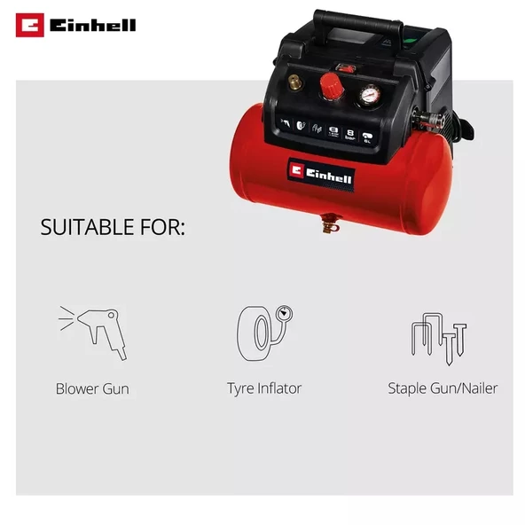 Einhell TC-AC 190/6/8 OF Hava Kompresörü 4020655 - 6