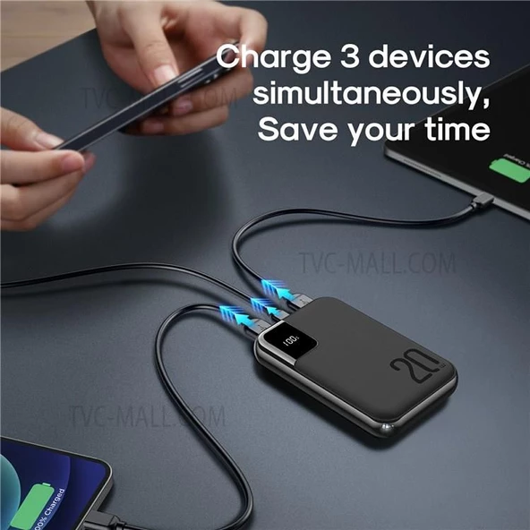 Joyroom JR-QP190 Mini 20W Dijital Ekran 10000mAh Taşınabilir Şarj Cihazı - 3