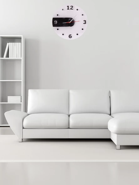 DeepCraft Dekoratif Şeffaf Akrilik Sessiz Akar Duvar Saati Salon,Mutfak,Ofis,Çocuk Odası Saati - Şeffaf Siyah - 3