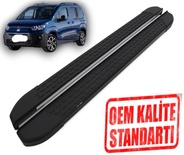 DOBLO KISA ŞASE 2023 2024 2025 ARACA ÖZEL NEVADA SİYAH YAN BASAMAK ürün görseli 1