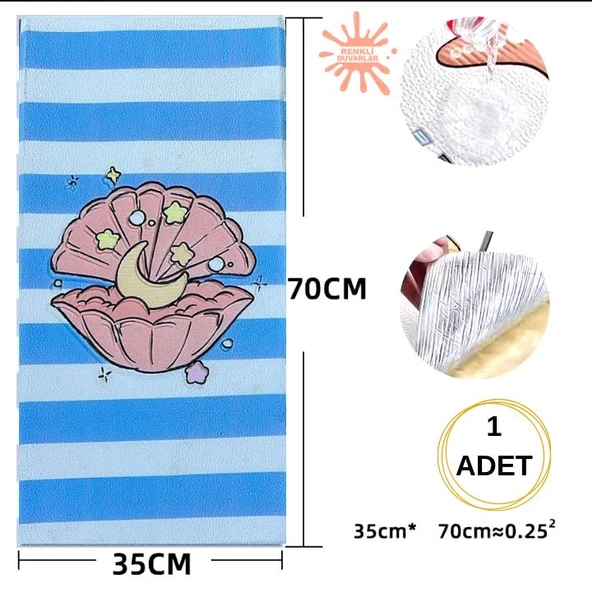 Renkli Duvarlar Yapışkanlı Darbe Emici Isı Yalıtım Kalın 8mm Çoçuk Odası Kreş Anaokulu Duvar Paneli Kağıdı NW181 ürün görseli