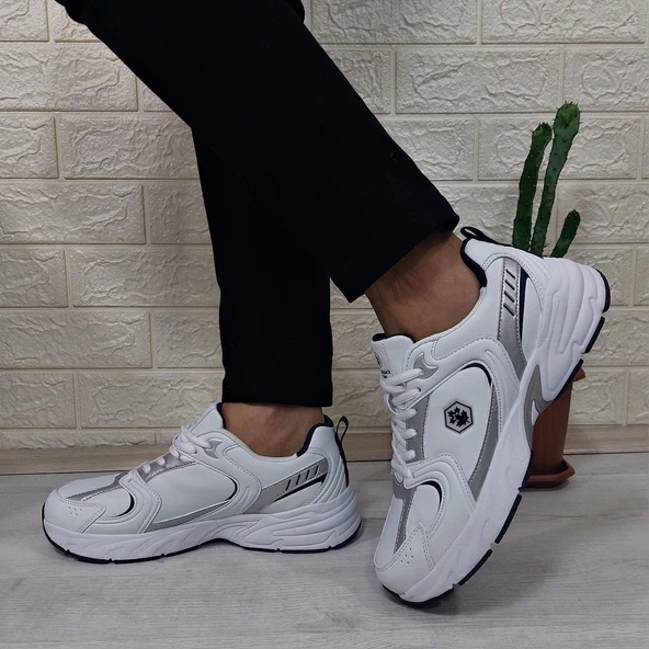 Lumberjack Pol Pu Beyaz Memor Foam Rahat Taban Erkek Spor Ayakkabı - Resim 5