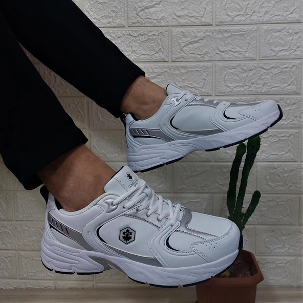 Lumberjack Pol Pu Beyaz Memor Foam Rahat Taban Erkek Spor Ayakkabı - Resim 3