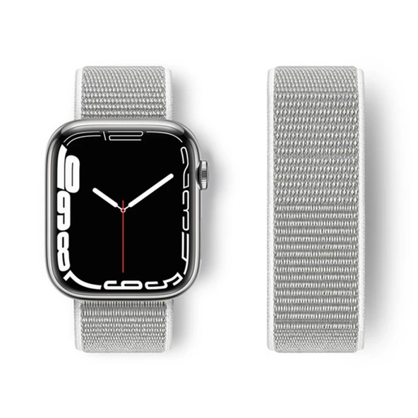 Apple Watch 45mm Hasırlı Cırtcırtlı Kordon - 2